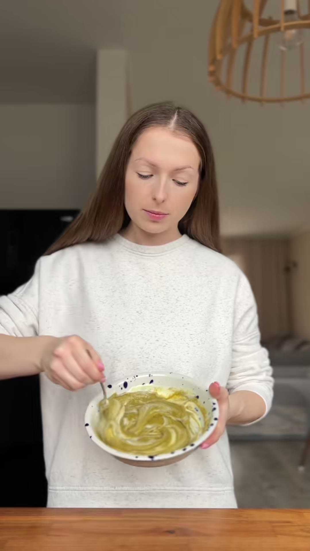 Połącz warstwę pistacjową